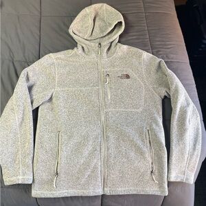 Large North Face Men’s Gray Fleece Jacket